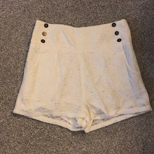 LUCCA COUTURE High Waisted White Shorts Size 6